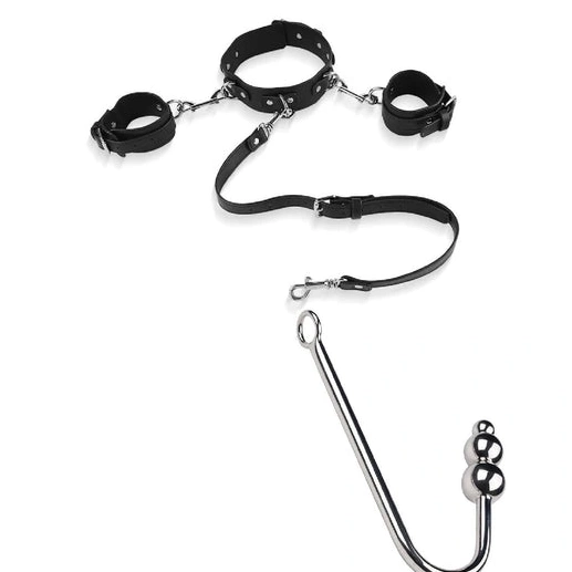 and with Elegant Collar Beaded Anal Cuffs Hook 5334 0910